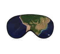 Sleep Mask Soft Comfortable Eye Mask with Adjustable Strap Eye Cover South America Satellite ImageEye Shade for Men Women Work Travel