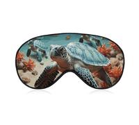 Sleep Mask Soft Comfortable Eye Mask with Adjustable Strap Eye Cover Turtle StarfishEye Shade for Men Women Work Travel