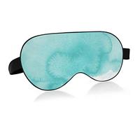 Sleep Mask Teal Blue Watercolor Night Eye Shade Cover Soft Comfort Blindfold Blockout Light Adjustable Strap for Men Women