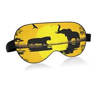 Sleep Mask Tiger Elephant Night Eye Shade Cover Soft Comfort Blindfold Blockout Light Adjustable Strap for Men Women