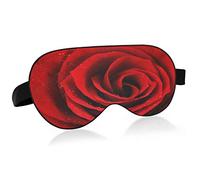 Sleep Mask Valentine's Day Red Rose Night Eye Shade Cover Soft Comfort Blindfold Blockout Light Adjustable Strap for Men Women