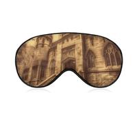 Sleep Mask Vintage Medieval Castle Light Blocking Sleeping Eye Mask, Eye Cover with Adjustable Strap Eye Sleep Shade Cover