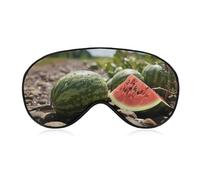 Sleep Mask Watermelon on The Ground Light Blocking Sleeping Eye Mask, Eye Cover with Adjustable Strap Eye Sleep Shade Cover