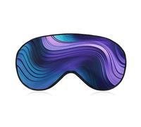 Sleep Mask Wavy Purple Light Blocking Sleeping Eye Mask, Eye Cover with Adjustable Strap Eye Sleep Shade Cover