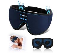 Sleep Mask with Bluetooth Headphones, 3D Sleep Mask Wireless Music Eye Mask for Sleeping Side/Back Sleepers Sleep Headphones Gift (Blue)