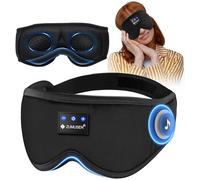 Sleep Mask with Headphones Bluetooth 5.4, ZUMUSEN 3D Eye Mask Blackout with Soft HD Speaker for Side Sleepers Women Men, Sleep Headphones Earphones with Microphone for Travel Meditation