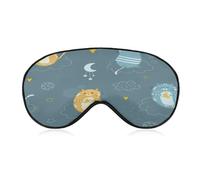 Sleep Mask,Yellow CAt Silk Eye Mask with Adjustable Strap for Sleeping,Eye Sleep Shade Cover,Blocks Light Reduces Puffy Eyes Gifts