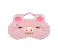 Sleep Mask, Ynaice 3D Kids Plush Cartoon Piggy Eye Mask Animal Soft Fluffy Plush Eye Cover for Sleeping, for Night,Travel,Nap (Piggy,Pink)