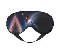 Sleep Masks Silky A Fascinating Universe Eye Cover Soft Satin Blindfold Elastic for Women Man Travel Nap - Silent Night Stars
