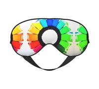 Sleep Masks Silky Colored Crayon Circles Eye Cover Soft Satin Blindfold Elastic for Women Man Travel Nap - Silent Night Stars