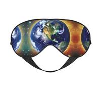Sleep Masks Silky Cosmic Earth Eye Cover Soft Satin Blindfold Elastic for Women Man Travel Nap - Silent Night Stars