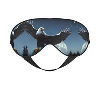 Sleep Masks Silky Eagle Under The Stars Eye Cover Soft Satin Blindfold Elastic for Women Man Travel Nap - Silent Night Stars