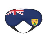 Sleep Masks Silky Flag of The Turks and Caicos Islands Eye Cover Soft Satin Blindfold Elastic for Women Man Travel Nap - Silent Night Stars