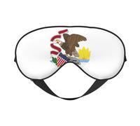 Sleep Masks Silky Illinois State Flag Eye Cover Soft Satin Blindfold Elastic for Women Man Travel Nap - Silent Night Stars