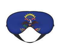 Sleep Masks Silky North Dakota State Flag Eye Cover Soft Satin Blindfold Elastic for Women Man Travel Nap - Silent Night Stars