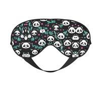 Sleep Masks Silky Panda Cute face Eye Cover Soft Satin Blindfold Elastic for Women Man Travel Nap - Silent Night Stars