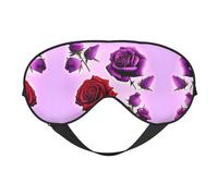 Sleep Masks Silky Red and Purple Roses Eye Cover Soft Satin Blindfold Elastic for Women Man Travel Nap - Silent Night Stars