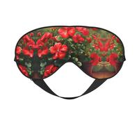 Sleep Masks Silky Red Geraniums Eye Cover Soft Satin Blindfold Elastic for Women Man Travel Nap - Silent Night Stars