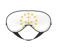 Sleep Masks Silky Rhode Island State Flag Eye Cover Soft Satin Blindfold Elastic for Women Man Travel Nap - Silent Night Stars