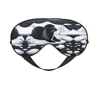 Sleep Masks Silky Seals on ice Eye Cover Soft Satin Blindfold Elastic for Women Man Travel Nap - Silent Night Stars