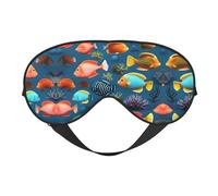 Sleep Masks Silky Submarine Reef Fish Eye Cover Soft Satin Blindfold Elastic for Women Man Travel Nap - Silent Night Stars