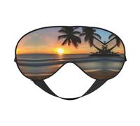 Sleep Masks Silky Sunset Beach Eye Cover Soft Satin Blindfold Elastic for Women Man Travel Nap - Silent Night Stars