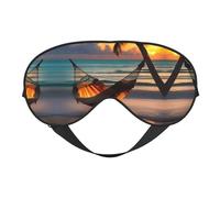 Sleep Masks Silky Sunset Beach Hammock Eye Cover Soft Satin Blindfold Elastic for Women Man Travel Nap - Silent Night Stars
