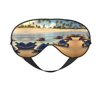 Sleep Masks Silky Turtles on The Beach Eye Cover Soft Satin Blindfold Elastic for Women Man Travel Nap - Silent Night Stars