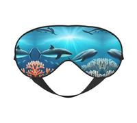 Sleep Masks Silky Whales Under The sea Eye Cover Soft Satin Blindfold Elastic for Women Man Travel Nap - Silent Night Stars