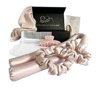 Sleep ‘N Curl - 100% Pure Mulberry Silk - Heatless Hair Curler KIT with Pure Silk Cap (Bonnet)