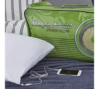 Sleep n Sound Speaker Pillow - Music Pillow with Undetectable Built in Speaker Medium Support - Soft Touch Cover and Stylish Retro Bag