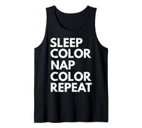 Sleep Nap Color Repeat Coloring Lover Tank Top