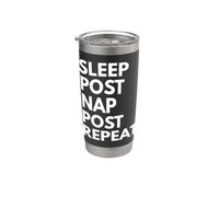 Sleep Nap Post Repeat Lover Mailman Mailmen Postal Worker Stainless Steel Insulated Tumbler