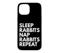 Sleep Nap Rabbits Repeat Rabbit Lover Case for iPhone 15