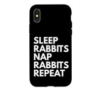 Sleep Nap Rabbits Repeat Rabbit Lover Case for iPhone X/XS
