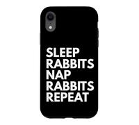 Sleep Nap Rabbits Repeat Rabbit Lover Case for iPhone XR