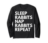 Sleep Nap Rabbits Repeat Rabbit Lover Long Sleeve T-Shirt