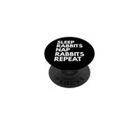 Sleep Nap Rabbits Repeat Rabbit Lover PopSockets Adhesive PopGrip