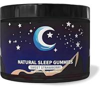 Sleep+ Natural Gummies for Adults | Melatonin Free, Vegan, Fruity Taste & Travel-Sized, 60 Counts