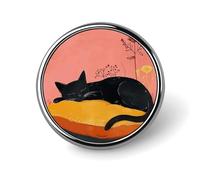 Sleep on Pillow Lapel Pin Cute Metal Brooch Pin Fashionable Round Badge for Shirts, Hats, Jackets Unique Fashion Accessories Gift for Men & Women