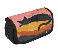 Sleep on Pillow Pencil Case Organizer - Large Capacity 3 Compartment Pencil Pouch for Adults, Portable Makeup Bag & Aesthetic Stationery Bag with Zipper (8.7x4.3") Unisex Gift