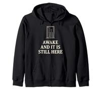 Sleep Paralysis Demon Hat Man Shadow Figure Horror Zip Hoodie