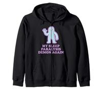 Sleep Paralysis Demon Hat Man Shadow Figure Horror Zip Hoodie