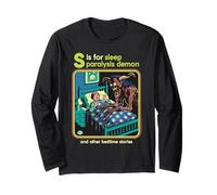 Sleep Paralysis Demon Sarcastic Retro Funny Adult Humor Long Sleeve T-Shirt