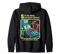 Sleep Paralysis Demon Sarcastic Retro Funny Adult Humor Zip Hoodie