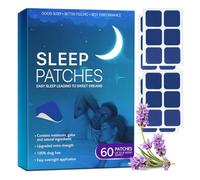 Sleep Patches 60Pcs Lavender Patch to Improve Sleep for Adults - Sleepy Support Inso/mnia Relief Aid for Men and Women, Easy to Carry Natural Ingredients Fast-Acting Long-Lasting Sleeping Patches