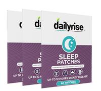 Sleep Patches with Valerian Root, Hops, L-Theanine, L-Tryptophan & Magnesium | Night Time Calm, Relaxation & Rest Support | 2 Months Supply | Fabric Transdermal Patches - Dailyrise (3X Pack)