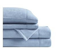 SLEEP PHILOSOPHY Premier Comfort True North PC20-011 Cozy Brushed Microfleece Ultra Soft Cold Weather Sheet Set Bedding, Queen, Blue