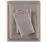 SLEEP PHILOSOPHY True North Cozy Flannel 100% Cotton Ultra Soft Cold Weather Sheet Set Bedding, Full, Grey Solid