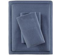 SLEEP PHILOSOPHY True North Cozy Flannel 100% Cotton Ultra Soft Cold Weather Sheet Set Bedding, King, Blue Solid